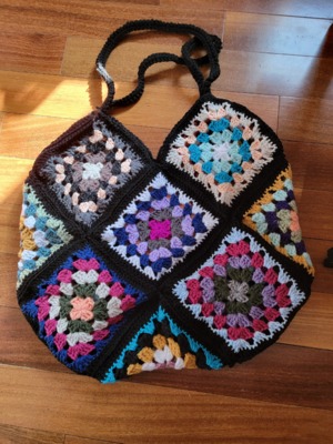 Granny square tote bag