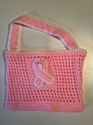 Cancer Awareness Ribbon Market Bag