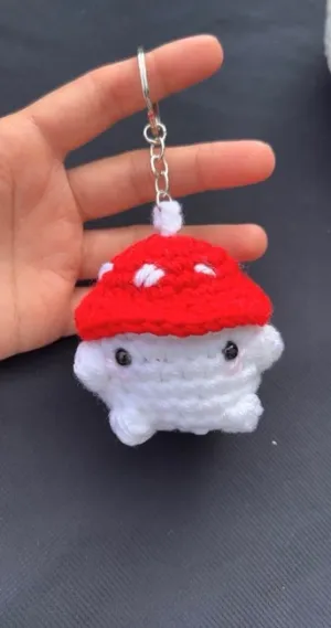 Mushroom keychain