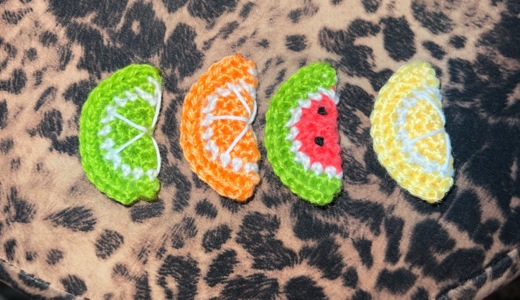 Fruit Slice Keychains Free Crochet Pattern