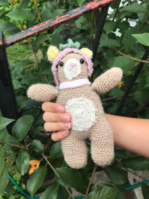 Crochet strawberry bear