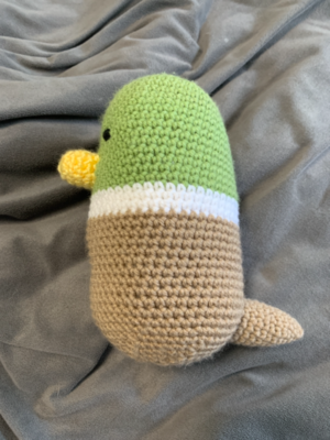 Crochet mallard duck