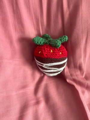 Chocolate Covered Strawberry Keychain