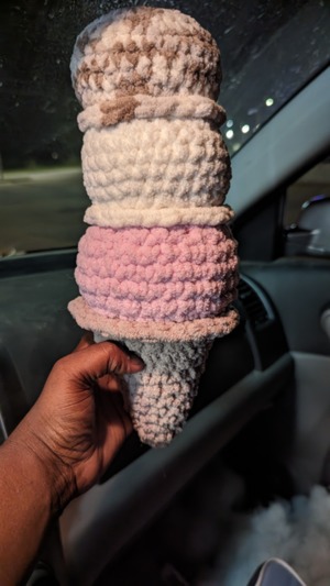 Triple scoop ice cream