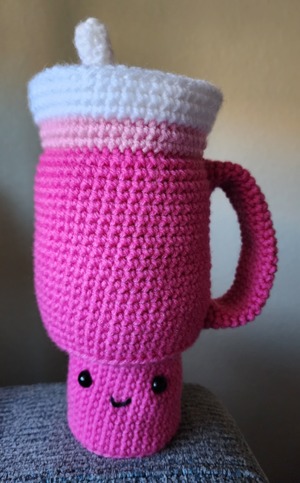 Free Crochet Pattern: Sunshine Iced Coffee Cup Cozy - Avery Lane Creations