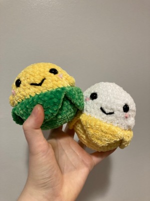 2 in 1 Banana & corn squishies