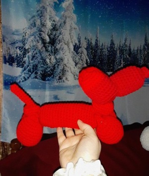 (10+ journal) Wiener Balloon Dog (no-sew)