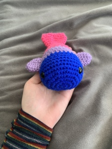 BisexuWHALE (Bisexual Pride Whale) Amigurumi