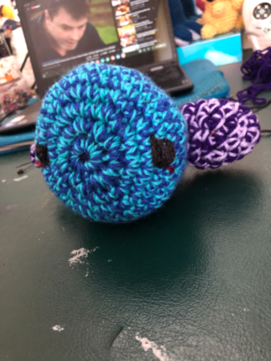 BisexuWHALE (Bisexual Pride Whale) Amigurumi