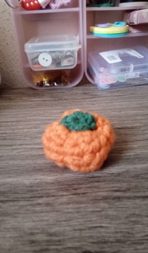 Mini crochet pumpkin