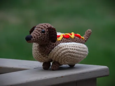 Hot Dog Dachshund Amigurumi