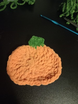 pumpkin dish scrubby