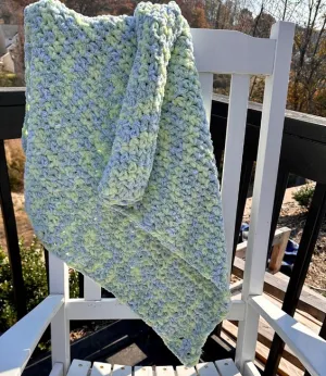 Moss stitch baby blanket