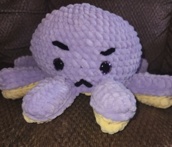 No-Sew Reversible Happy/Sad Octopus