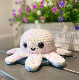 No-Sew Reversible Happy/Sad Octopus