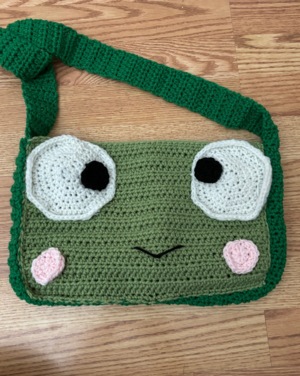 Keroppi crochet purse pattern