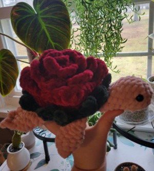 No-Sew Rose Turtle