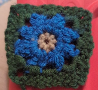 Flower granny square not mine