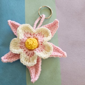 Columbine Flower Keychain / Bag Charm