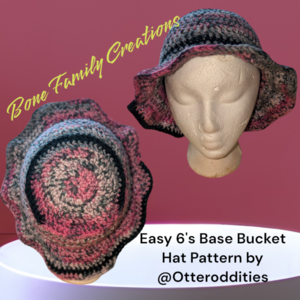 Easy 6's Base Bucket Hat Pattern