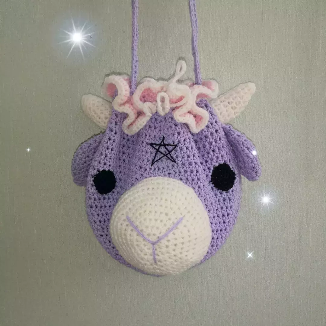 Baphy the Baphomet Crochet Purse