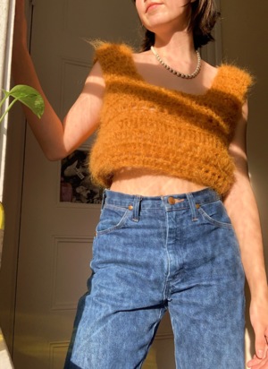 Mohair mesh top