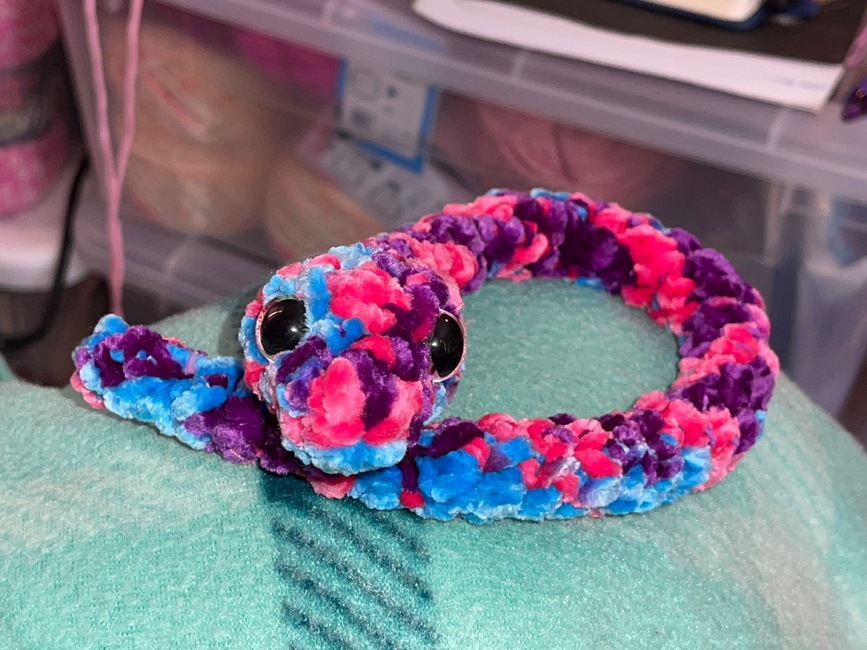 NyaTheLioness's make photo for No-Sew FREE Baby Python Crochet Pattern