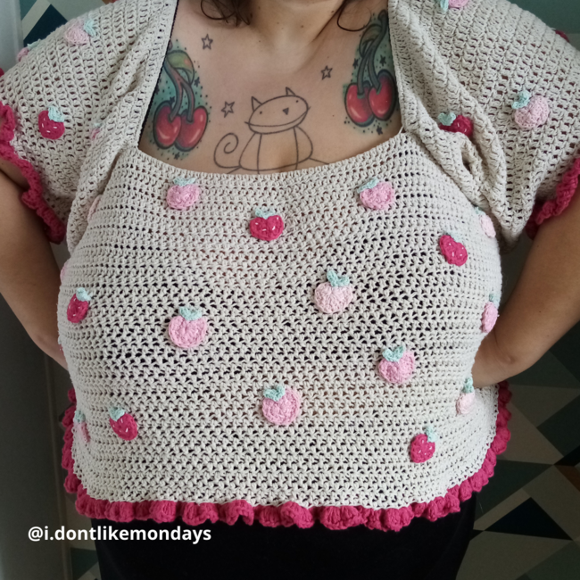 Strawberry Can CoozieCozy: Crochet pattern | Ribblr