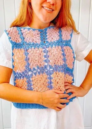 Granny Square Slipover Vest Pattern