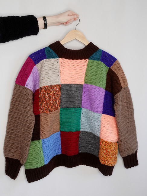 FREE AlmostPatchwork Jumper: Crochet pattern | Ribblr