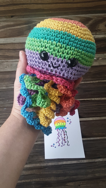 Rainbow the Amigurumi Jellyfish - Crochet Pattern ~ Crafty Kitty