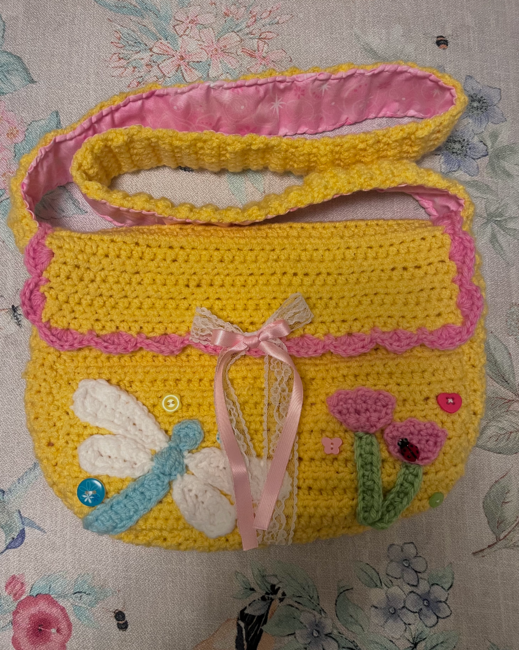 Dragonfly Messenger Bag Crochet pattern Ribblr
