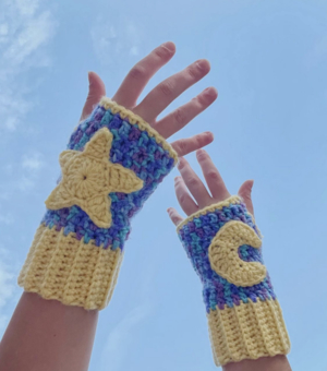 Starry Night Fingerless Gloves