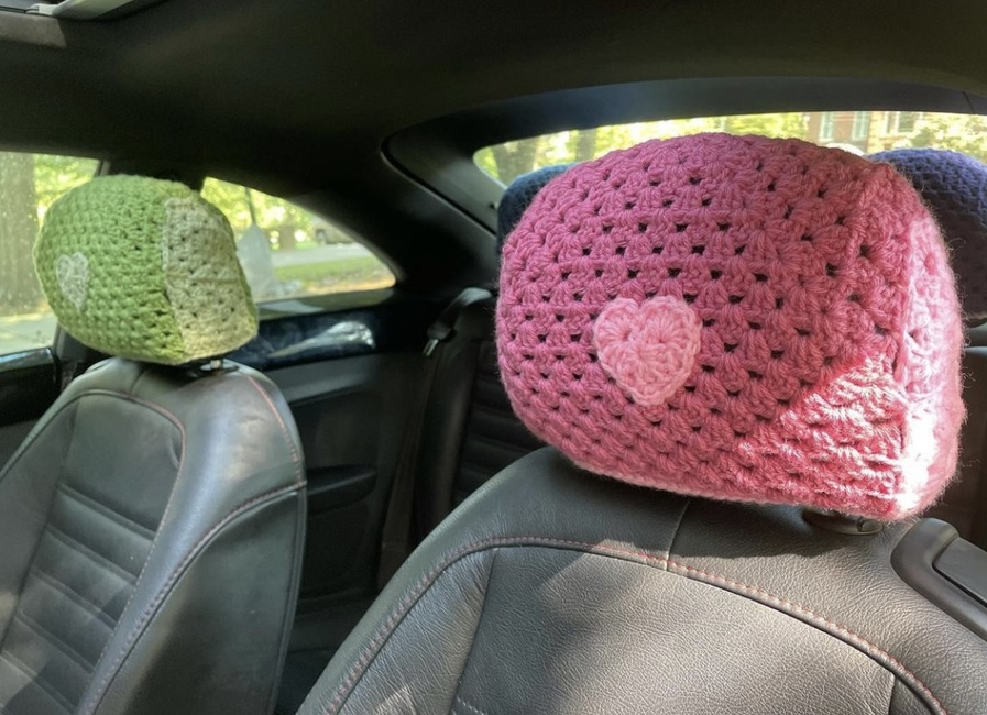 FREE Sweetheart Headrest Covers Crochet pattern Ribblr