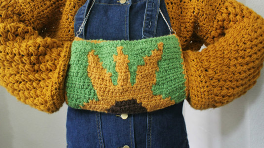 The Sunflower Crochet Muffs.