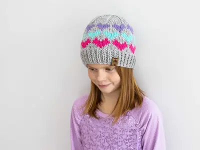 Little Hearts Valentine\'s Day Beanie Hat