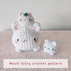 Fluffy Mochi cat amigurumi