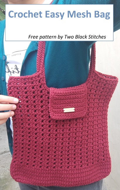 Easy Crochet Mesh Bag Free Pattern  Como tejer con crochet, Croché,  Ganchillo único