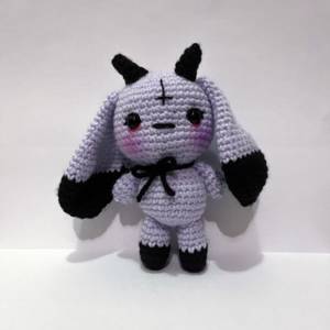 Pastel Goth Bunny Crochet Pattern Goth Plush Cute Rabbit 