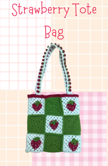 Strawberry Seed Knit Tote