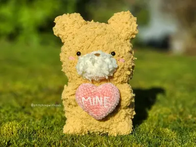 Love Heart Bear Crochet Pattern