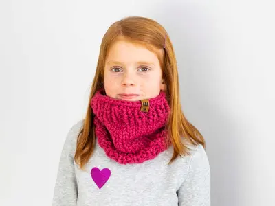 Chunky Solid Cowl Easy Toddler Child Women