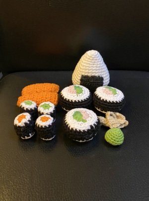 Crochet a Colorful Sushi Set For Play Or Display … Yum!