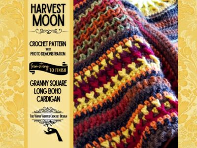 The Lunar Cardigan // Crochet Pattern // Bell Sleeve // Crochet Moon  Graphic // Crochet Cardigan 