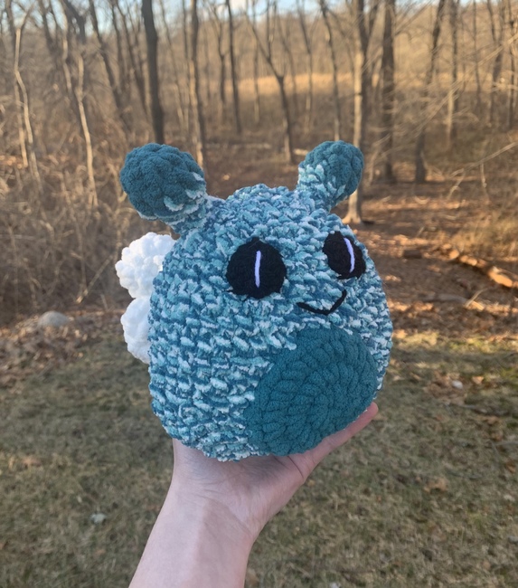 Crochet Spike Stuffed Animal with Heart