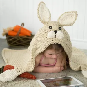 Hooded Woodland Rabbit Blanket