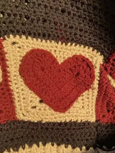 Heart Applique Granny Square