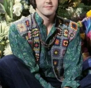 Paul McCartney inspired scrap yarn waistcoat/vest