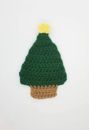 Crochet Christmas Tree Coaster