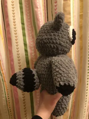 Chubby racoon plushie